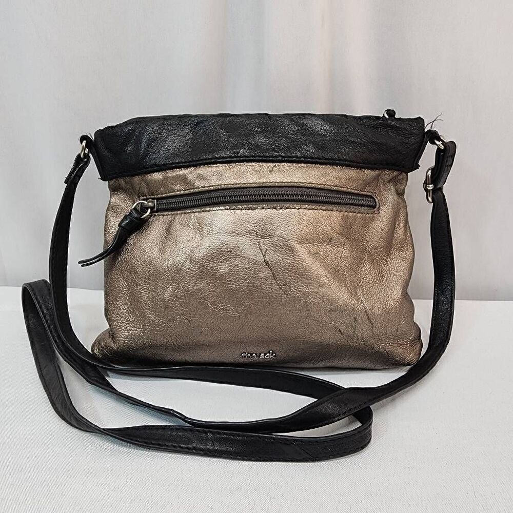 The Sak Metallic Bronze and Black Crossbody Bag